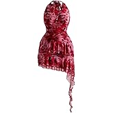 BEAUDRM Women's Plus Size Floral Halter Mini Dress Y2k Mesh Ruched Ruffle Layered Asymmetrical Dresses