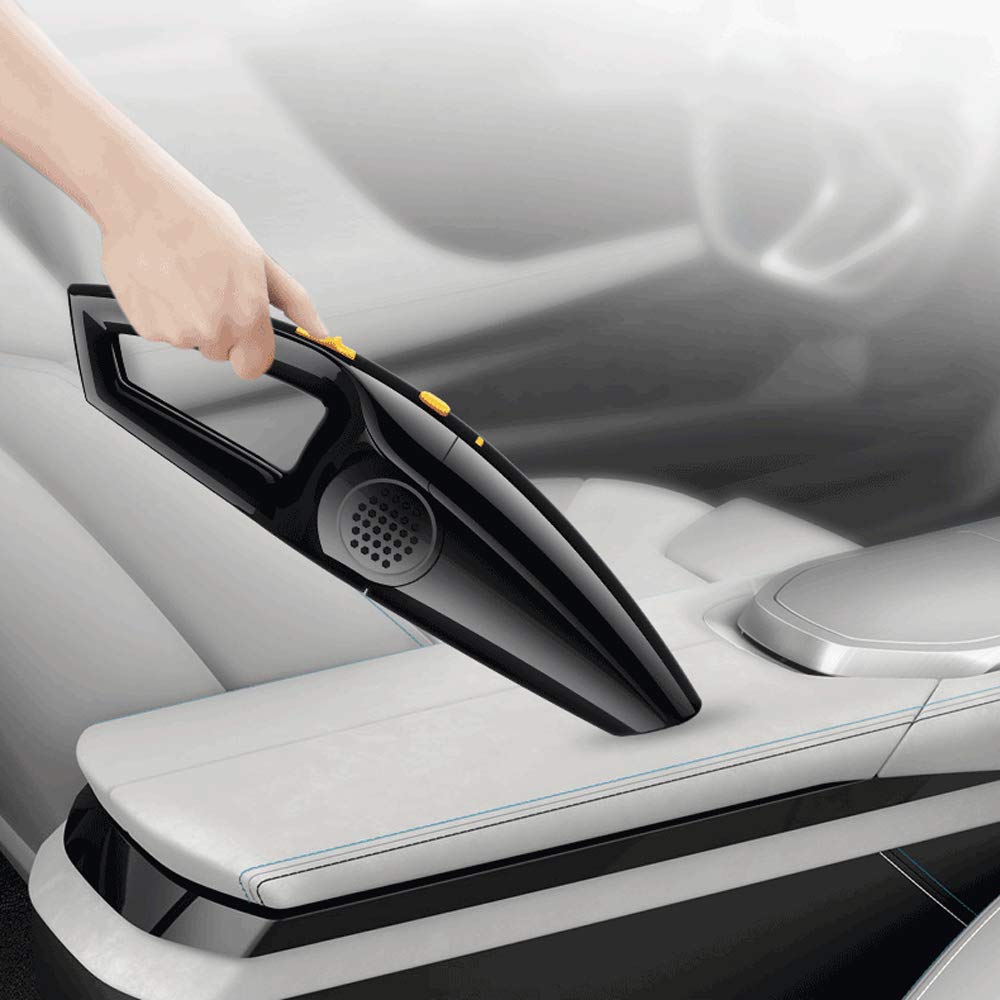LICORNE Handle Cordless Vacuum cleaner, 12V 120W 3.7KPa Portable Vehicle-mounted Vacuum Cleaner with Cyclonic Motor Strong Suction,Wet Dry Amphibious Mini Dust Collector