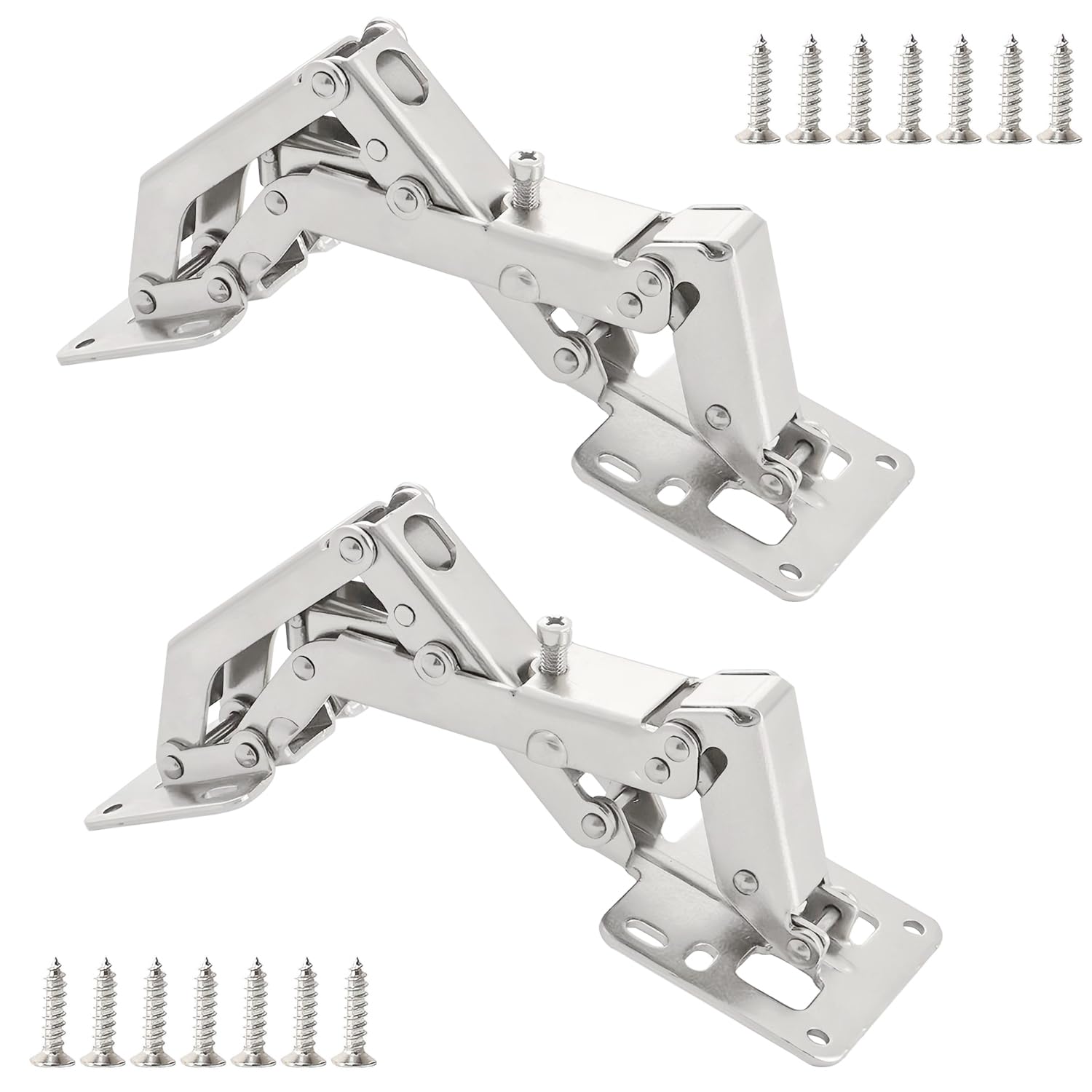 Qrity 2 PCS 130-175 Degree Adjustable Cabinet Hinges, Hydraulic, No Noise, Soft Close Cabinet Hinges with Screws, for Cabinet, Cupboards, Wardrobe