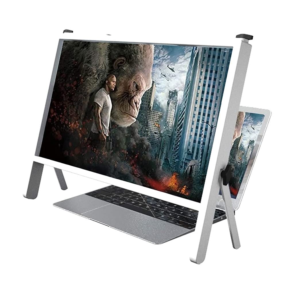 Photo 1 of SAUNUOWL 3D Laptop Screen Magnifier, Foldable Laptop Screen Magnifying Compatible with 15~20 Inch Mobile Phone, Tablet, Laptop; for Seniors Reading Close Work and See a Movie (Color : White)