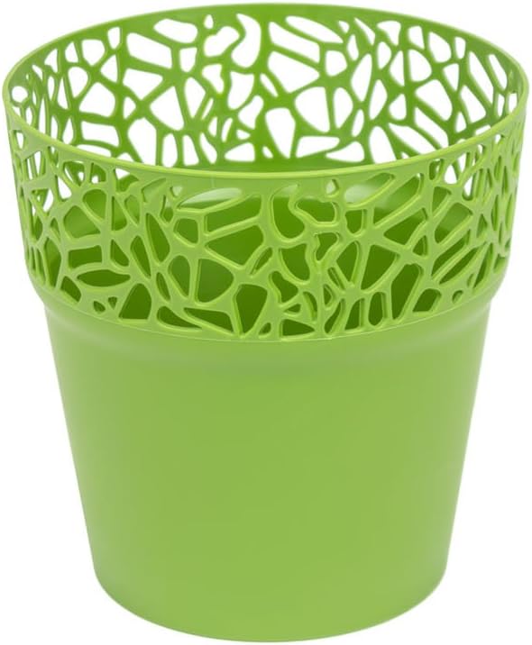 Prosper Plast DNAT120-370U 12 x 12.2 cm Nature Flowerpot - Olive, 12x12x12.2 cm
