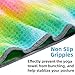 adorence Non Slip Yoga Towel (Upgraded PVC Grippies+Side Pockets) Microfiber Sweat Absorbent & Quick Dry Mat Towel – Ideal for Hot Yoga, Pilates and Workoutthumb 2