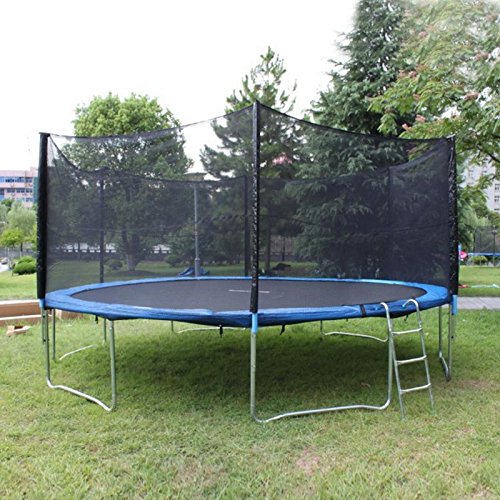 Pesters Heavy Duty 12FT Trampoline Enclosure Safety Net, 6 Poles Trampoline Replacement Safety Net with UV Resistant, Trampoline and Poles Not Included (US STOCK) (12FT)
