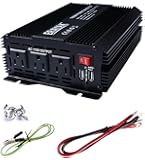 ERAYAK 1000W Power Inverter 3 US Outlets,3.1A Dual USB Ports w/ Alligator Clips Battery Clamps Cable,DC12V to AC110V,for AC/USB Device like Blender,Refrigerator,Drill,Game Console,Cooler-8099U