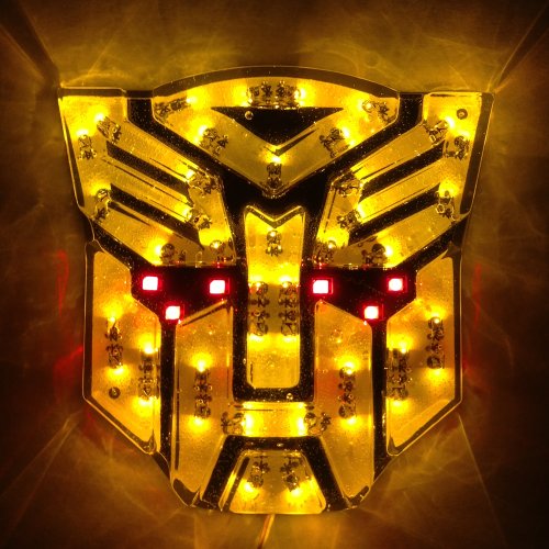 High Brightness LED Transformers Autobots Car Emblem - Amber