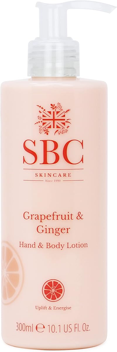 SBC Skincare Grapefruit Ginger Hand Body Lotion 300ml Zesty Non-Greasy