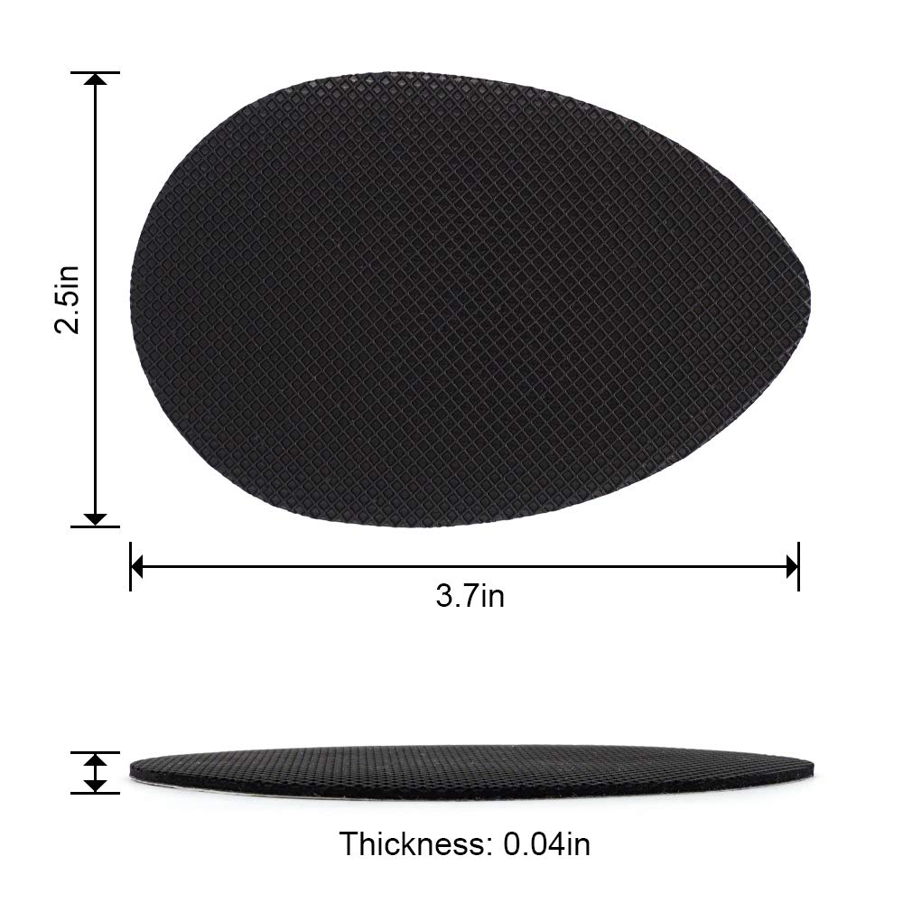 Dr. Shoesert Non-Slip Shoes Pads Adhesive Shoe Sole Protectors, High Heels Anti-Slip Shoe Grips (Black)