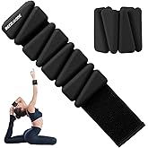 BECOJADDE Ankle Weights Set of 2 (1 lb/2 lb/3 lb Each) Adjustable Wrist Weights for Women Men Wearable Arm Leg Weight for Pilates, Running, Walking, Workout, Yoga