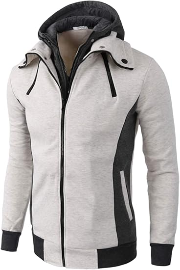 chimney collar hoodie mens