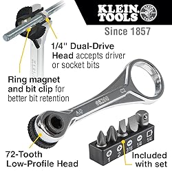 Klein Tools 65200 Ratchet Set, 5-Piece Mini Ratchet