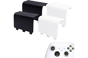 KELIFANG Replacement Battery Cover Door Compatible with Xbox Series X, Xbox Series S Controller (2020), Battery Back Shell Repair Part Compatible with Xbox Wireless Controller (Black, White)