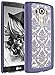 LG G4 Case, G4 Case, SGM (TM) Damask Design Pattern Rubber Coating Ultra Slim Fit Hard Hybrid Case Cover for LG G4 + SGM (TM) Microfiber Cleaning Cloth (Purple)