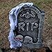Halloween Haunters 25 Piece Scary Graveyard Tombstone & Reaper Prop Decoration Kit Set - Spooky Cemetery RIP Grave Marker with Light-Up Eyes - Rats, Spiders, Crows