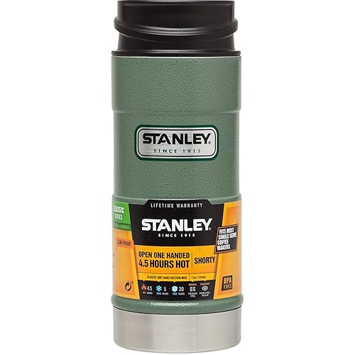 Stanley Classic One Hand Vacuum Mug 16oz/473 mL Hammertone Green