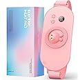 Cordless Electric Heating Pad with Massager, Portable USB Heating Pad for Cramps Back Pain Relief, [Rechargeable/4 Massage Mode/3 Heating Levels], Fast Heating Wrap Belt for Girls Women by Lerat