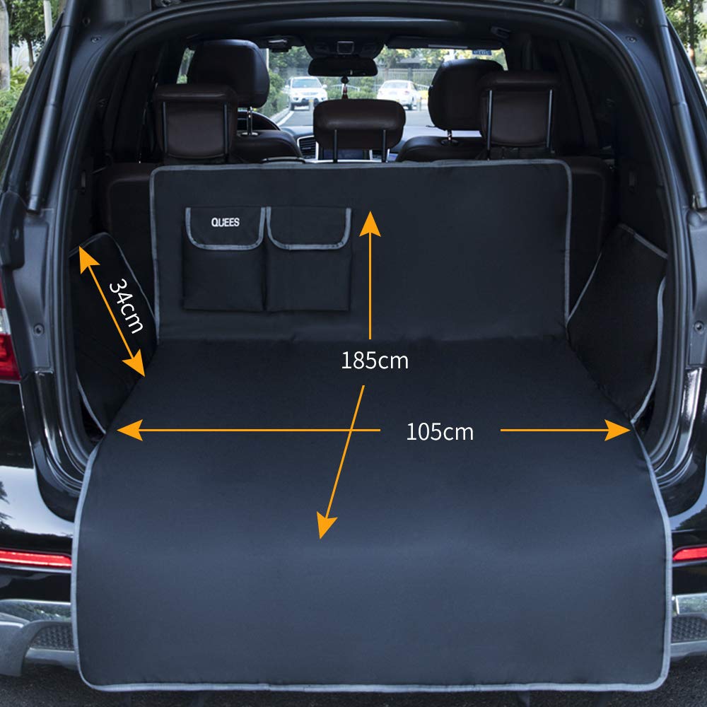 QUEES Car Seat Covers for Dogs Cargo Liner Seat Protector for Cars Trucks SUV Waterproof Heavy Duty Pet Carseat Cover for Back or Front Seats