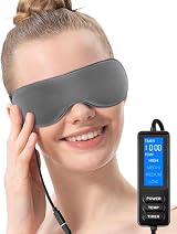 Aroma Season Heated Eye Mask Grey with 4 Temp Settings USB Type-C Controller