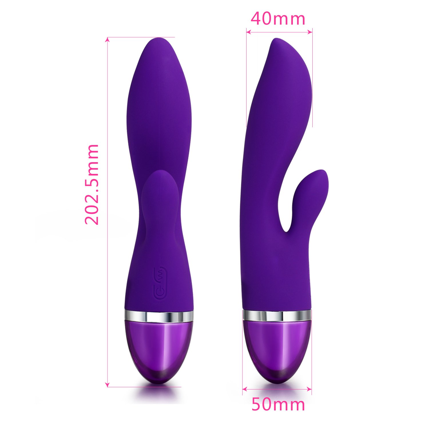 APRIL 14TH Vibrating G-spot Vibrator - Vagina and Clitoris Stimulation Rabbit Massager - Cordless Rechargeable Massager For Women - Waterproof & Silicone - Quiet Yet Powerful - Purple