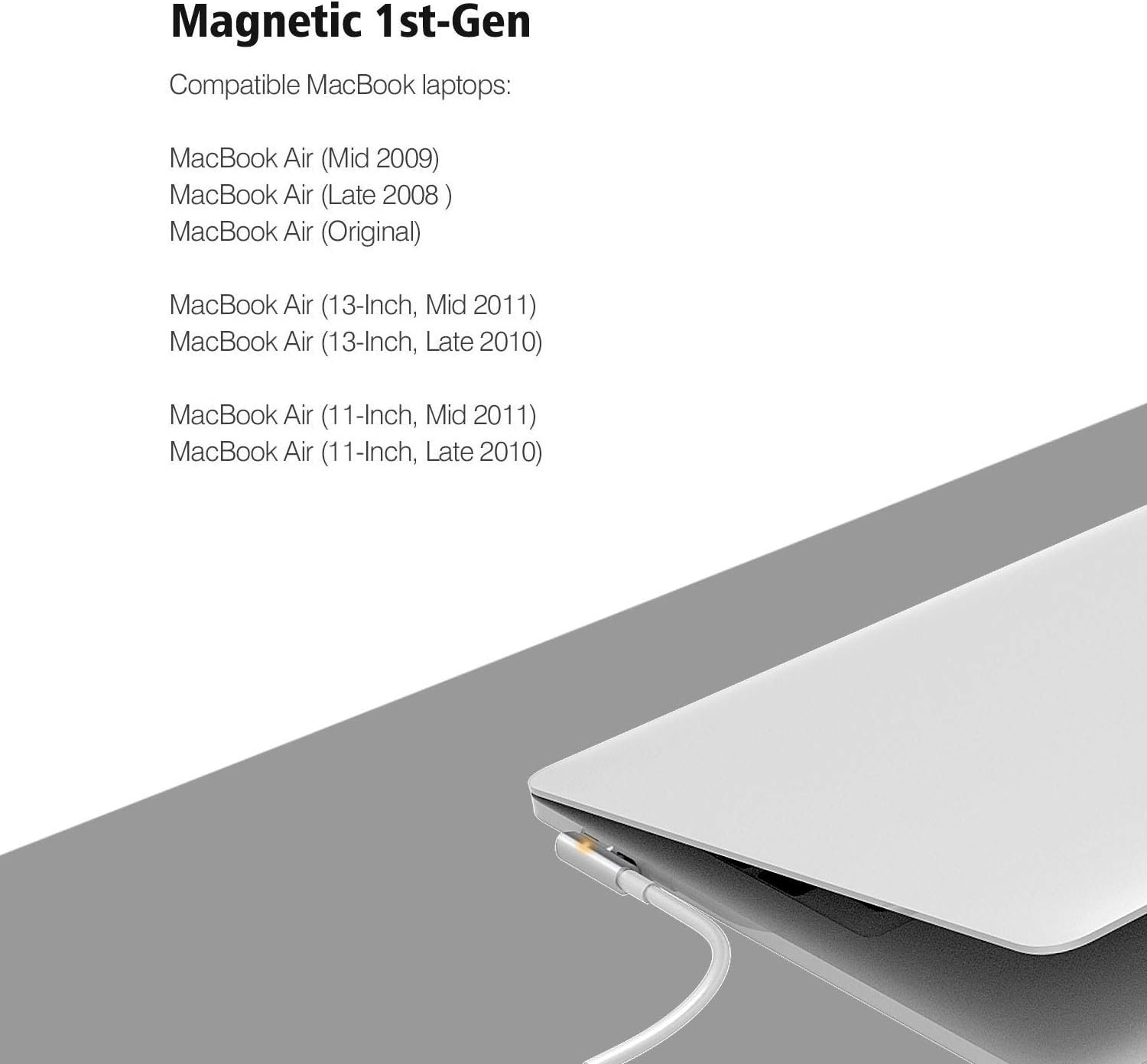 Amazon Com Macbook Air Charger 45w Magnetic 1 L Tip Power Adapter Charger For Macbook Air 11 Inch 13 Inch Made Before Mid 11 Mac Air Laptop Charger Portable Lightweight Mini Travel Wall Charger