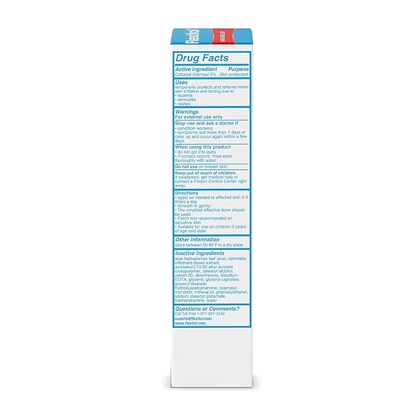 FLEXITOL ECZEMA & DERMATITIS CREAM – STEROID & FRAGRANCE FREE FOR SENSITIVE, IRRITATED SKIN WITH 5% COLLOIDAL OATMEAL