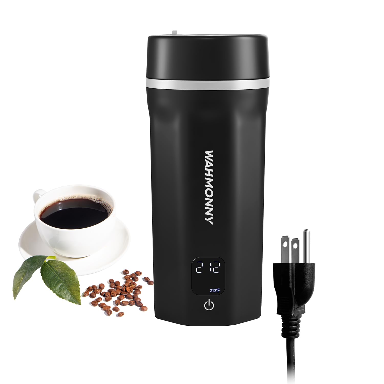 Photo 1 of ****FOR PARTS ONLY/NON-FUNCTIONAL****** WAHMONNY Travel Electric Kettle, Dual Voltage 110V-240V Portable Kettle 6-Temp Control,304 Stainless Steel Small Mini Tea Coffee Kettle,400W Fast Water Boiler, Black (550ML)