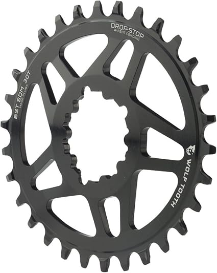Amazon Com Wolf Tooth Direct Mount Elliptical Oval Drop Stop Chainring For Sram Direct Mount Cranks 30t Boost Sports Outdoors