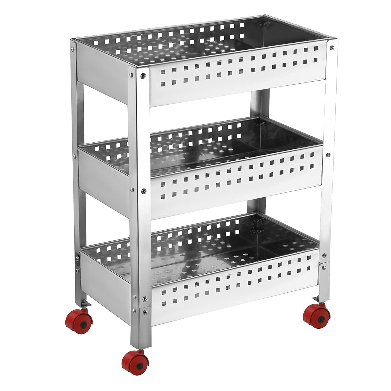 PK shopper Stainless Steel 3Tier Vegetable Storage Basket for Kitchen