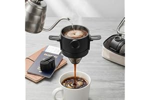 Portable Coffee Filters with Double - layer Reusable Coffee Dripper Filter Paperless Filters Maker Stainless Steel Equipment 