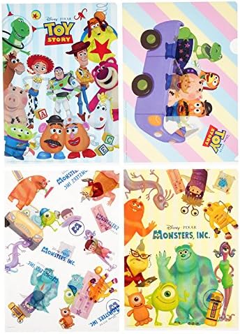 Amazon クリアファイル ピクサーキャラクター パターン フラットファイル 文房具 オフィス用品
