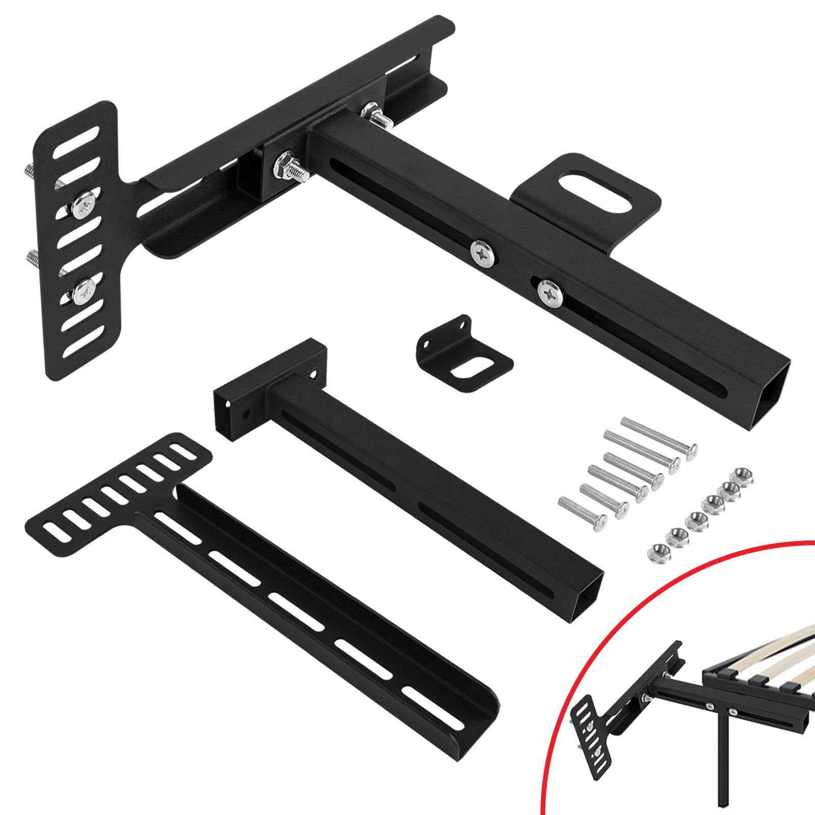 Photo 1 of Ertuohg Headboard Kit for Adjustable Bed, Adjustable Headboard Brackets, Universal Headboard Brackets for Bed Frame Headboard, Headboard Wall Mounting Bracket with Footboard Extension Kit