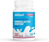 Milkaid Lactase Enzyme Chewable Tablets Raspberry 120 Count