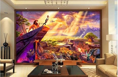 Kahsfa 3d壁紙 3dルーム壁紙カスタム壁画 物語ライオンキング絵画写真3d壁壁画壁紙 300cmx210cm 壁紙 Amazon