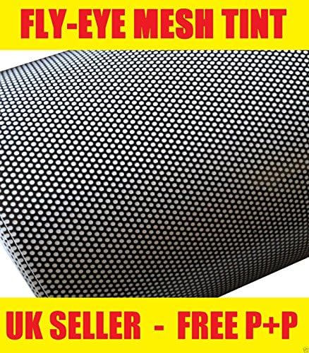 Zoom Trading Uk 30Cm X 106Cm Headlight Fly-Eye Mesh Perforated Tinting Mot Legal Self Adhesive