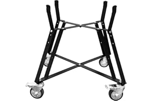 Quantfire XLarge Big Green Egg Nest,Grill Stand for Big Green Egg Accessories,Rolling Nest with Heavy Duty Locking Caster Wheels Powder Coated Steel for BGE Smoker Kamado Joe Grill Stand Accessories