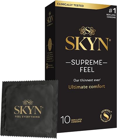 SKYN Supreme Feel Condoms 10 Count Latex Free Regular Size 53mm Wide