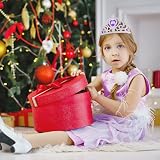 Vicloon Elsa Princess Tiara and Magic Wand Set Purple Crown Wand view 5