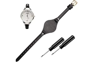KAMIU Women's 8mm Watch Band Genuine Calf Leather Replacement Straps Watch Strap for Fossil ES3148 ES4119 ES4176 ES3262 ES307