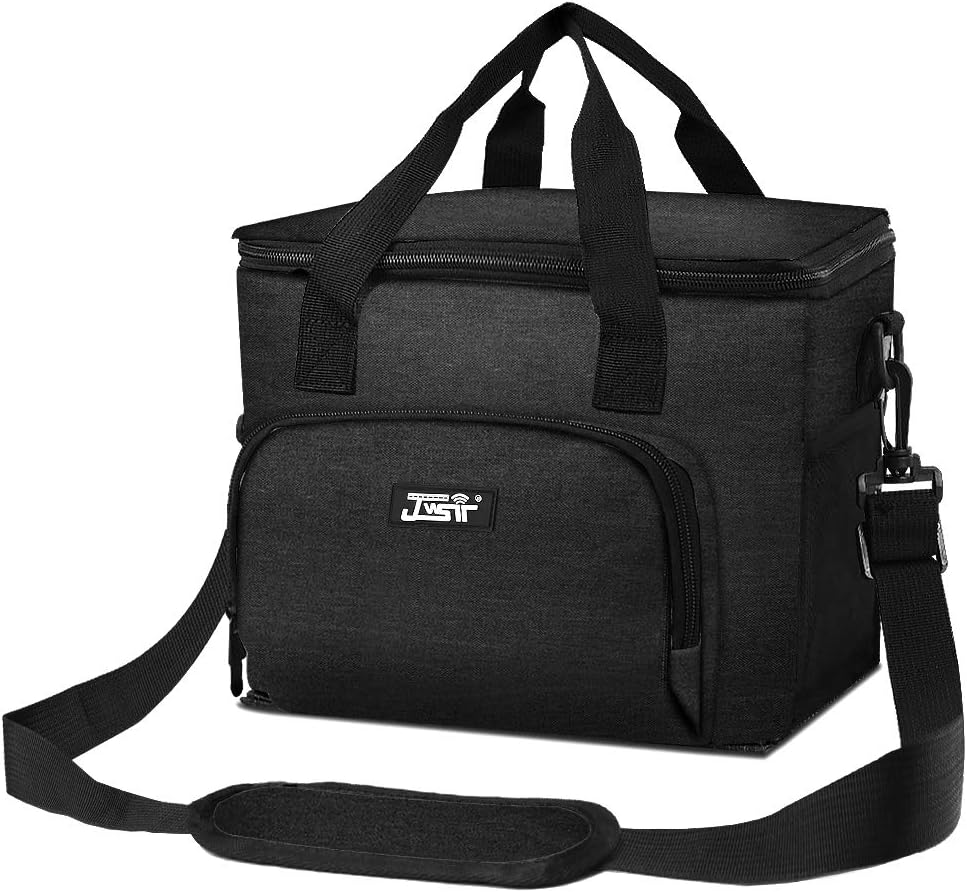 Lunch Bag Insulated Lunch Bag for Men Women Kids,Resuable Leakproof Lunch Box Large Capacity Wide Open Lunch Tote Bag with Adjustable Shoulder Strap for Office,School,Work,Picnic Hiking Beach