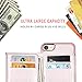 LAMEEKU iPhone SE(2022) iPhone SE(2020) iPhone 7/8 Case Wallet RFID Blocking Leather Credit Card Slot Holder Cover with Zipper Wallet, Protective for Apple iPhone 7/8/SE2/SE3 4.7 inch - Rose Gold
