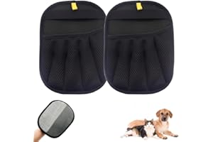 MEDECH 2PCS Pet Hair Removal Glove for Cats Dogs,2025 Electrostatic Pet Hair Remover Grooming Removal Gloves for Pets Hair,Hair Remover Gloves for Couch Clothes Carpet Bed Furniture Pet Grooming (2 Pack)