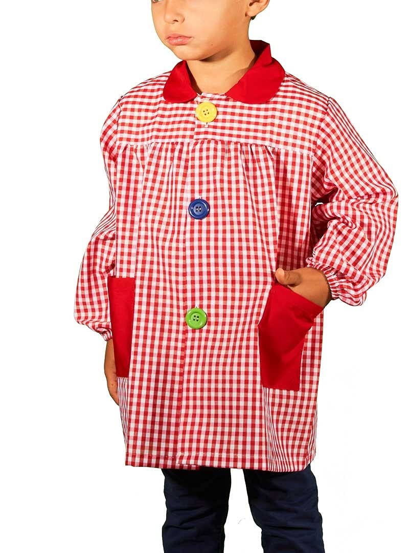 KLOTTZ Children's painting apron for nursery. - Red - Small