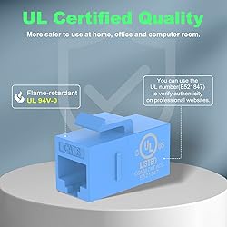 VCE UL Listed 25-Pack RJ45 CAT6 Keystone Coupler