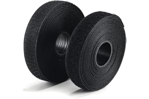 1Inch x 26 Feet Sew on Hook and Loop Strips Fastening Nylon Fabric Tape,No Adhesive Hook Loop Strip for Sewing,Shoes,Clothes,