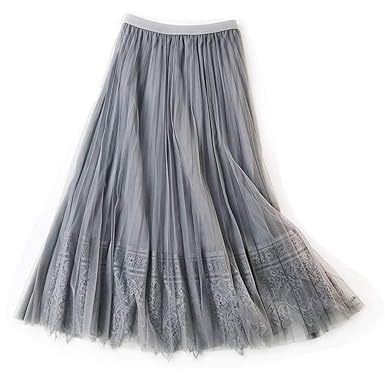 Amazon Hemera Setsu チュールスカート レディース レース プリーツ