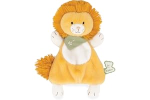 Kaloo - Doudou - Nougat The Lion Comforter - Soft Polyester and Micro-Velvet Baby Comfort Blankie - 100% Recycled Polyester F