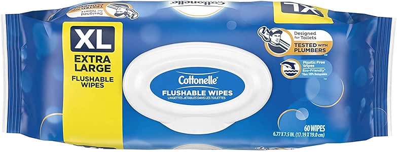 large flushable wipes for adults
