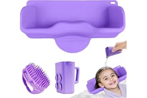 XHMAXE Portable Hair Washing Station Set,Silicone Hair Washing Station for Kids,ChildrenTeens,Sink or Bathtub Shampoo Buddy, Attached Shampoo Brush and Baby Bath Rinse Cup （Relaxing Hair Washing）