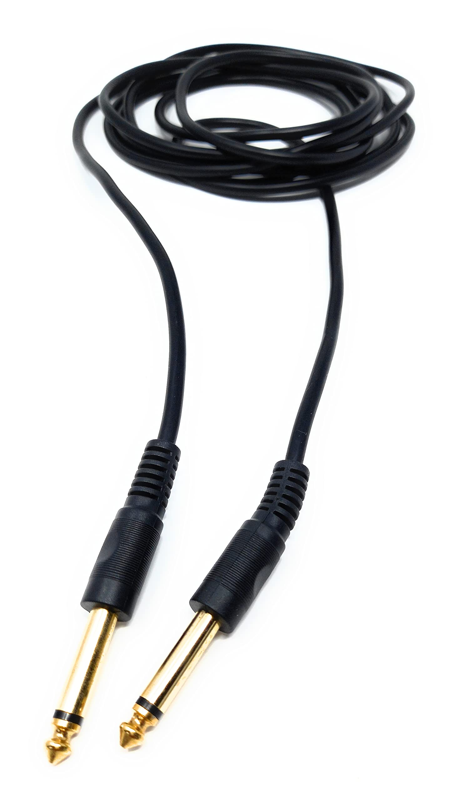 DRUT 3m 6.35mm to 6.35mm Mono 1/4'' Jack Plug Speaker, Guitar, Instrument, Patch Cable Gold Connectors 10ft