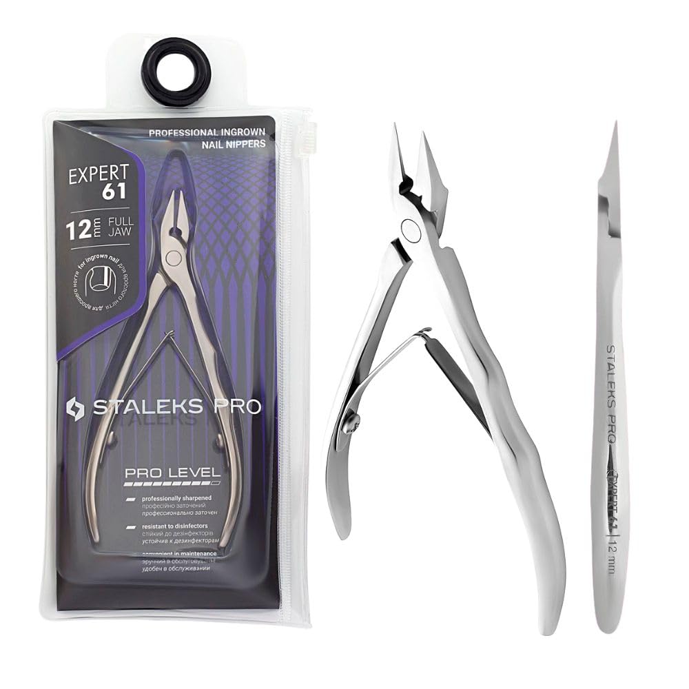 STALEKS PRO Professional Nail Clippers 12 mm Special Pedicure Stainless Steel Expert (NE-61-12) — image 1