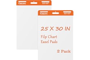CIXILDTS Sticky Easel Pad, 25" x 30" Large Premium Self Stick Easel Paper for Students and Teachers, Flip Chart Paper, 30 Sheets/Pad, 2 Packs